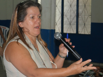 Presidente do Simted de Amambai, professora Olga MarianoFoto: Moreira Produções