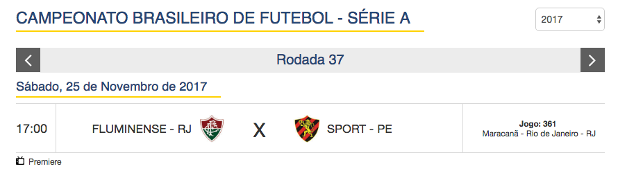 Jogo de hoje (25)- Brasileirão - 37ª rodada