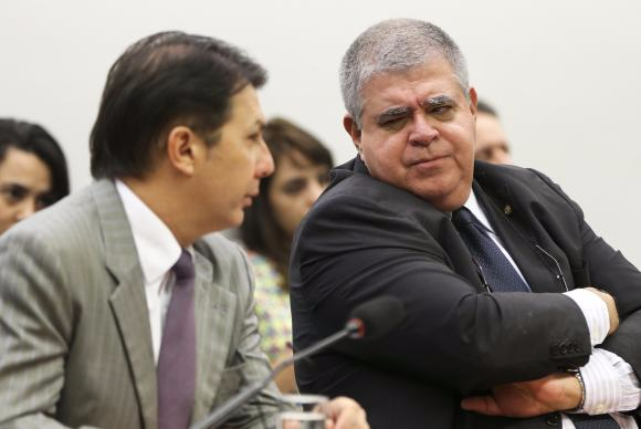 Brasília - O relator, deputado Arthur Maia e o presidente da comissão especial da reforma da Previdência Social, deputado Carlos Marun Marcelo Camargo/Agência Brasil