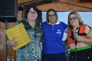 Membros da diretoria do Simted, professoras Zaira, Marly e OlgaFoto: Moreira Produções
