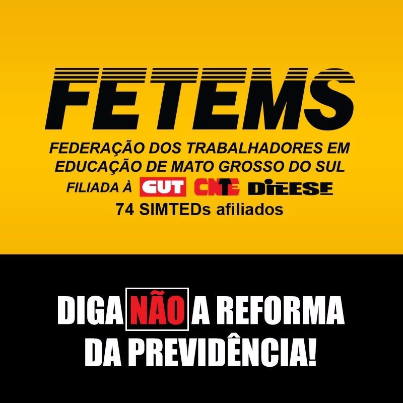 Não à reforma da previdência estadual! Não à reforma da previdência estadual!