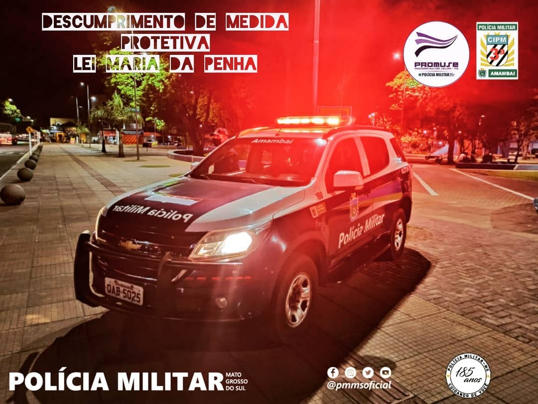 Polícia Militar de Amambai prende dois homens por descumprirem medida protetiva Foto: 3ª CIPM