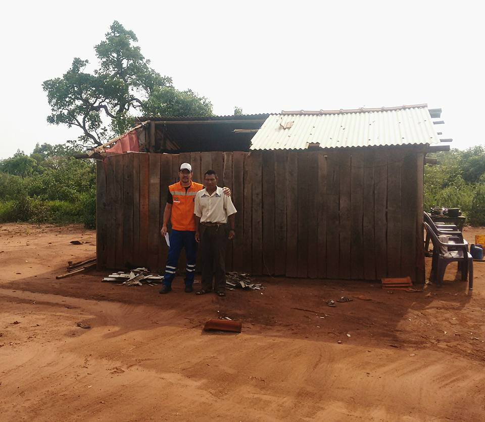 Amambai: aldeia Limão Verde é a área mais atingida pelo temporal da segunda (17) Pelo menos 35 residências tiveram avarias / Foto: Reprodução - Facebook