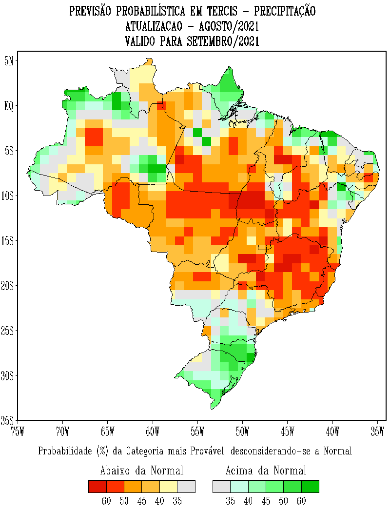 Setembro será de calor acima da média e pouca chuva