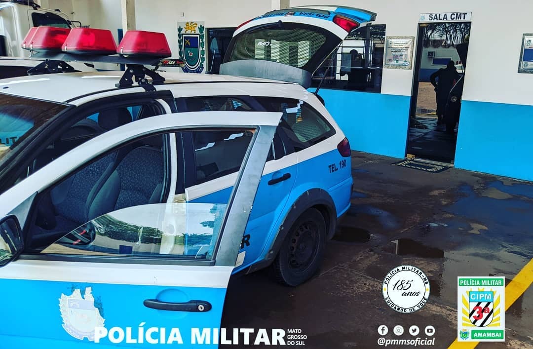 PM de Amambai prende homem por tentativa de roubo e estupro no centro da cidade Foto: 3ª CIPM