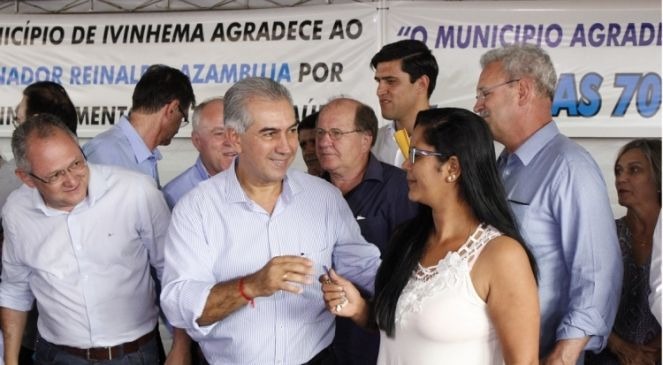 Falta de convicção em torno de nomes retarda estratégias de campanha em MS Reinaldo durante ato no interior (Foto: Chico Ribeiro )