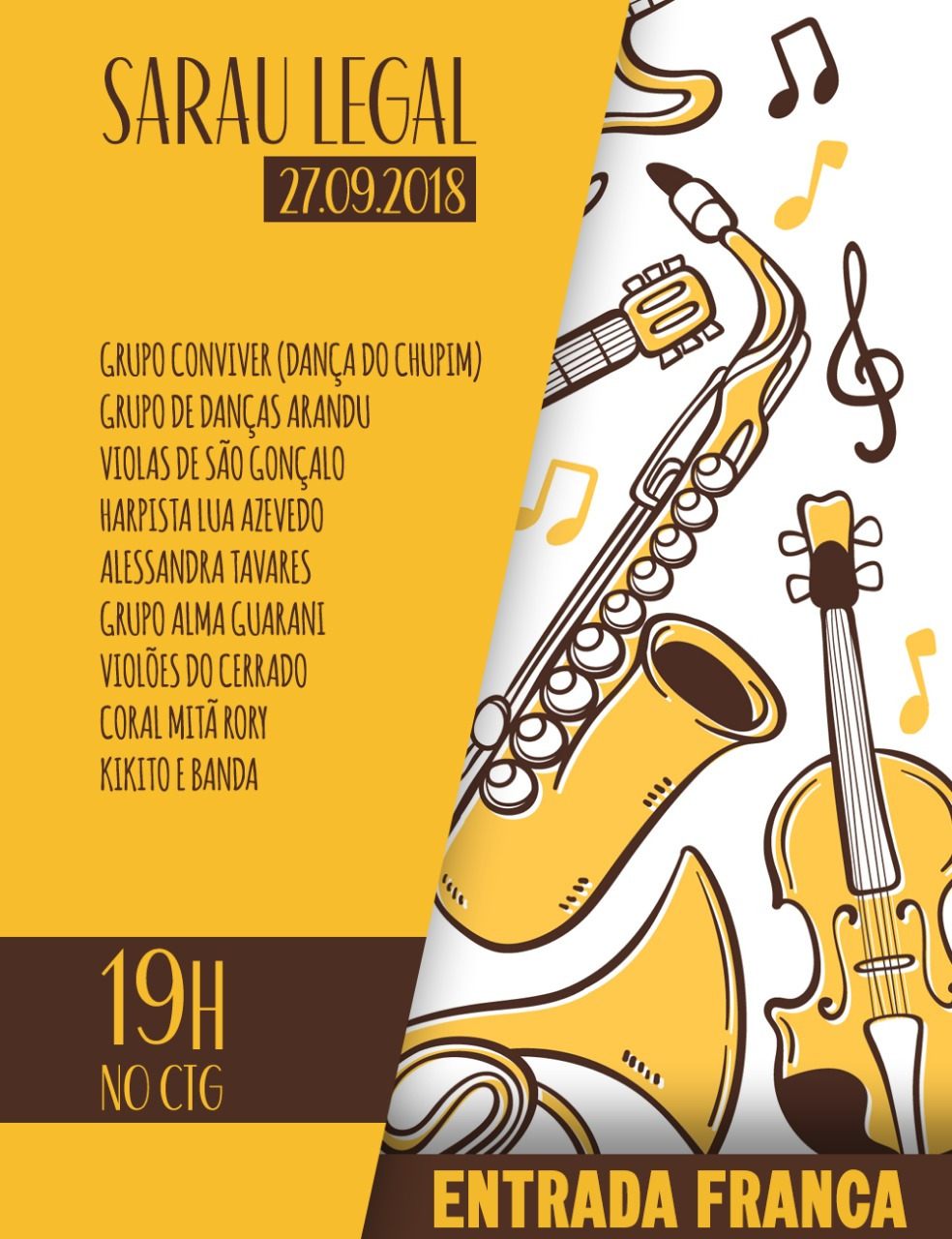 O evento acontece no CTG, a partir das 19h / Foto: Divulgação