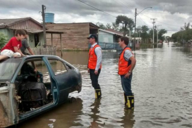 Eldorado do Sul sentiu o efeitos da cheia do Guaíba no início dessa sexta-feira Foto: Divulgação / Defesa Civil