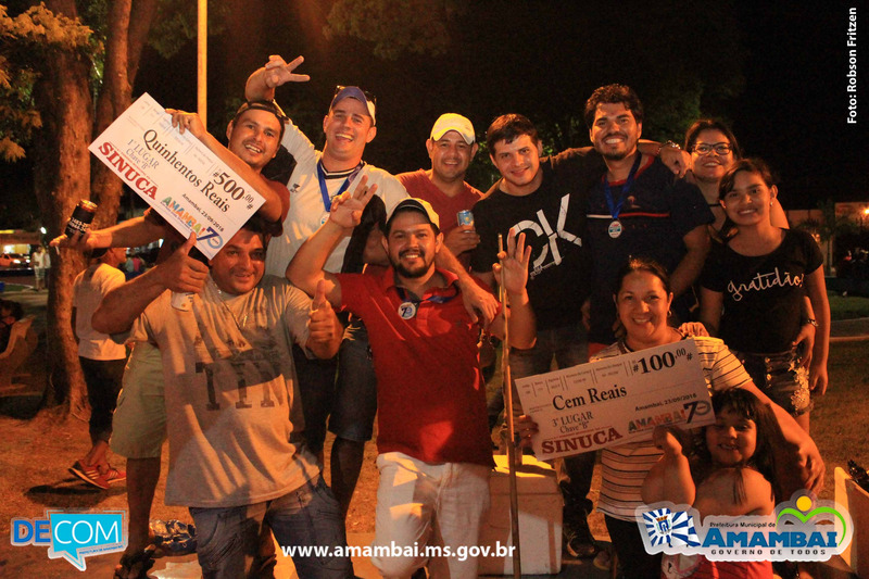 2º Torneio de Sinuca em Amambai reuniu mais de 200 participantes Os três primeiros colocados de cada categoria foram premiados / Foto: Decom