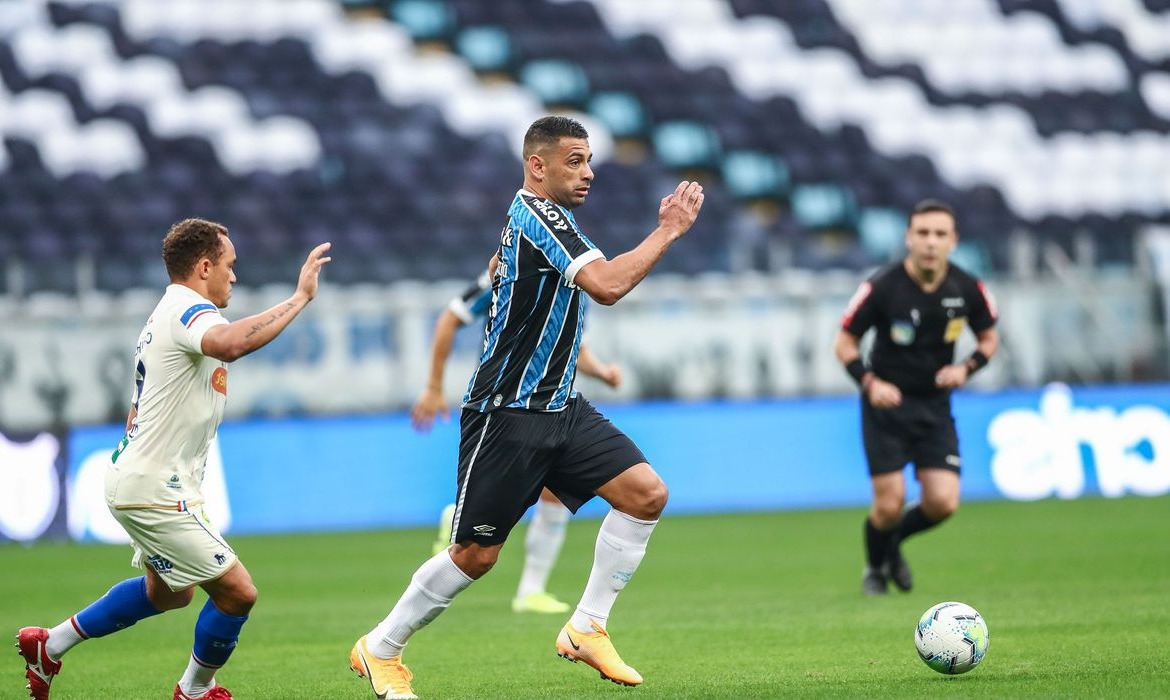 Após sair atrás, Grêmio empata com Fortaleza em Porto Alegre © Lucas Uebel/Grêmio FBPA/Direitos reservados