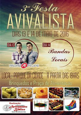André e Felipe são atração da 3ª Festa Avivalista em Amambai A festa acontece nos dias 13 e 14 de maio / Foto: Divulgação