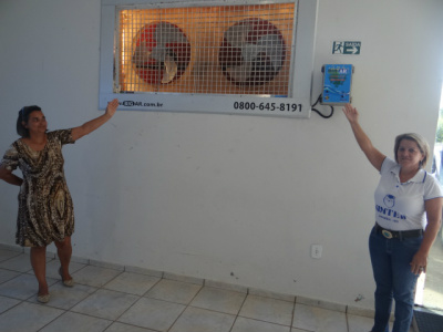 O novo aparelho de climatização garante conforto durante os eventos realizados no salão de festas / Foto: Assessoria