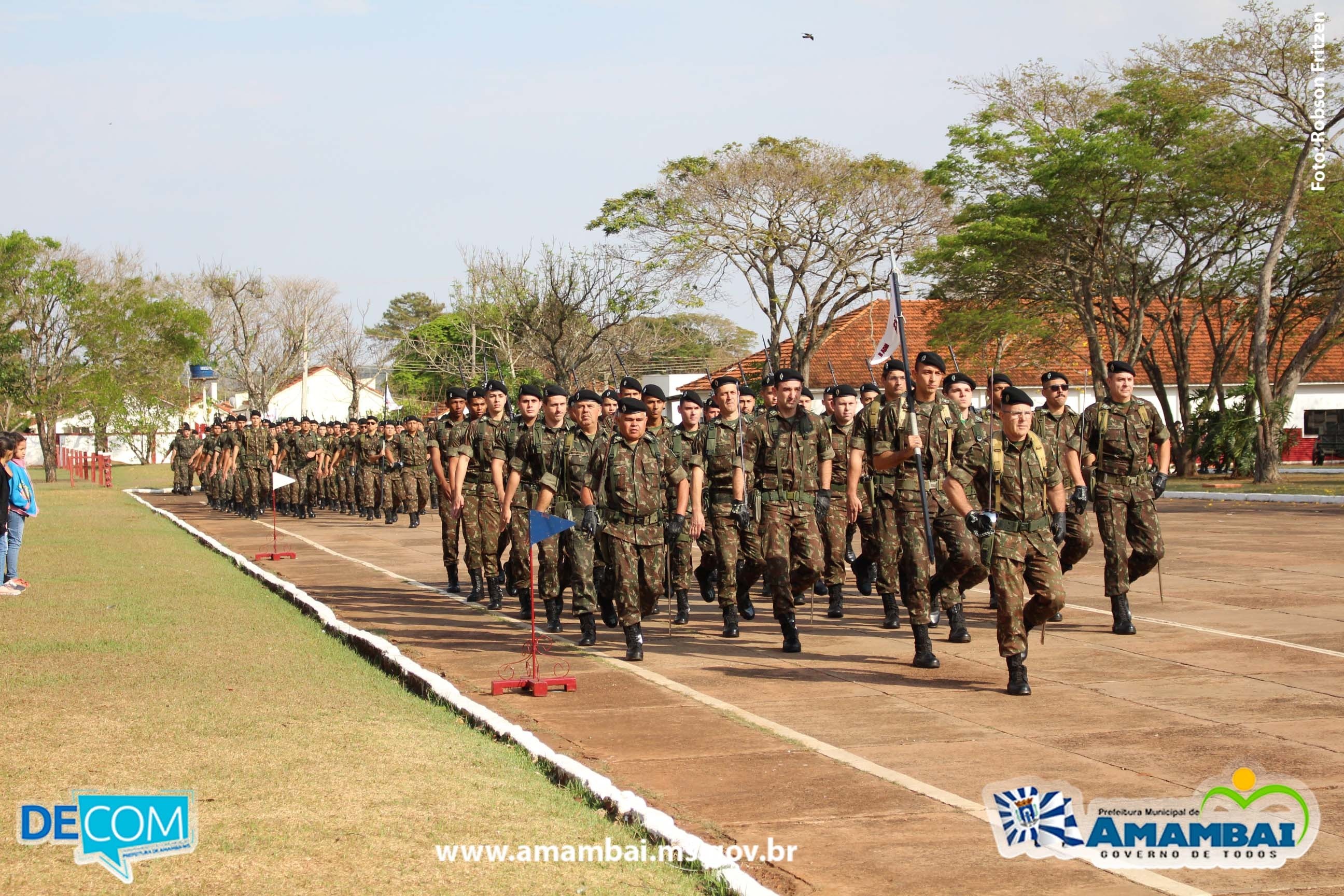 Solenidade militar marca encerramento da Semana da Pátria em Amambai Foto: Decom