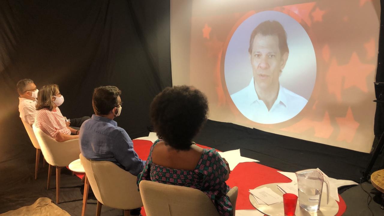 Pedro Kemp quer cassar contrato do Consórcio Guaicurus Presidenciável Fernando Haddad participou da convenção virtual do PT neste domingo (Foto: Giovanni Coletti/Divulgação)
