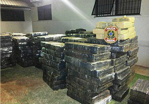 Foram apreendidos: 11.173,8 kg de maconha e 201,7 kg de pasta base de cocaína / Foto: Reprodução