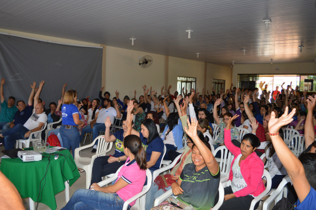 A indicação de paralisação aconteceu durante assembleia geral realizada no Simted, no dia 21/ Foto: Moreira Produções