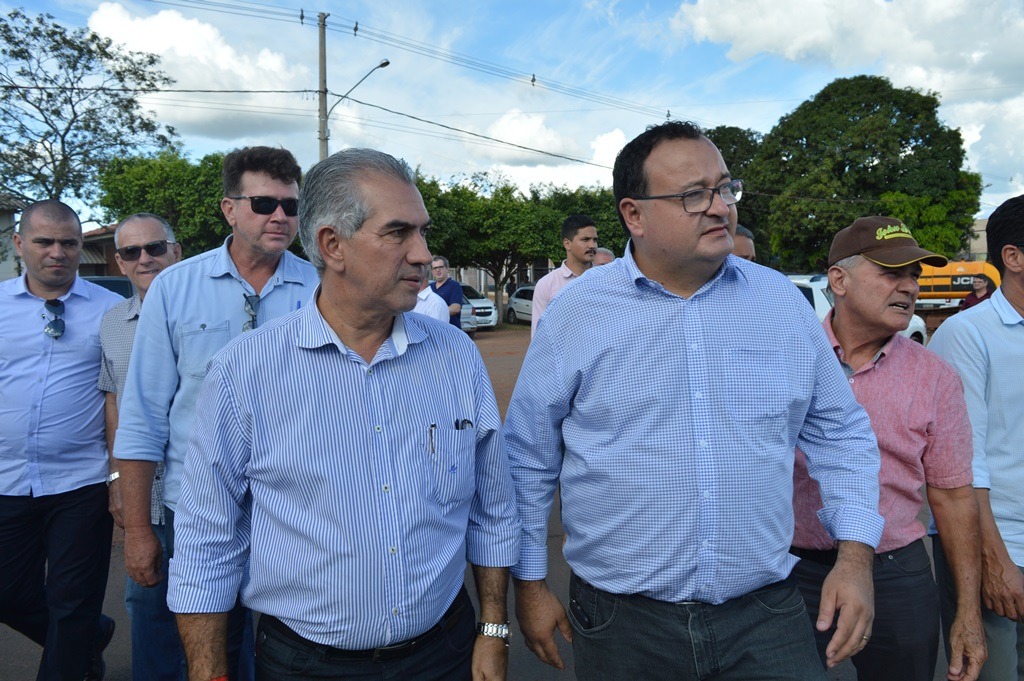 Governador Azambuja com o prefeito Dr. Bandeira / Foto: Moreira Produções