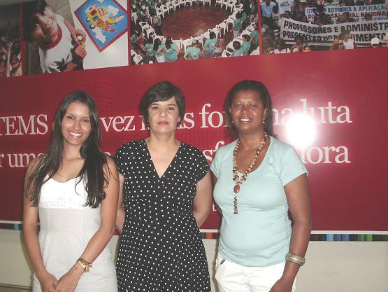 Líderes quilombolas dizem ser fundamental oficina para projetos de artes negra Jéssyca Hellen, Aline Machado e Vânia Lucia