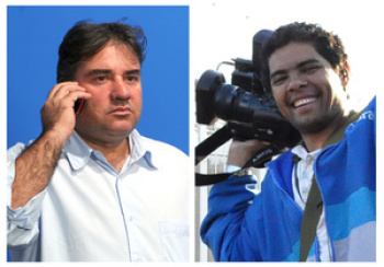 E/D -  Repórter Corban Costa, da Rádio Nacional, e o repórter cinematográfico Gilvan Rocha, da TV Brasil, presos no Egito. 