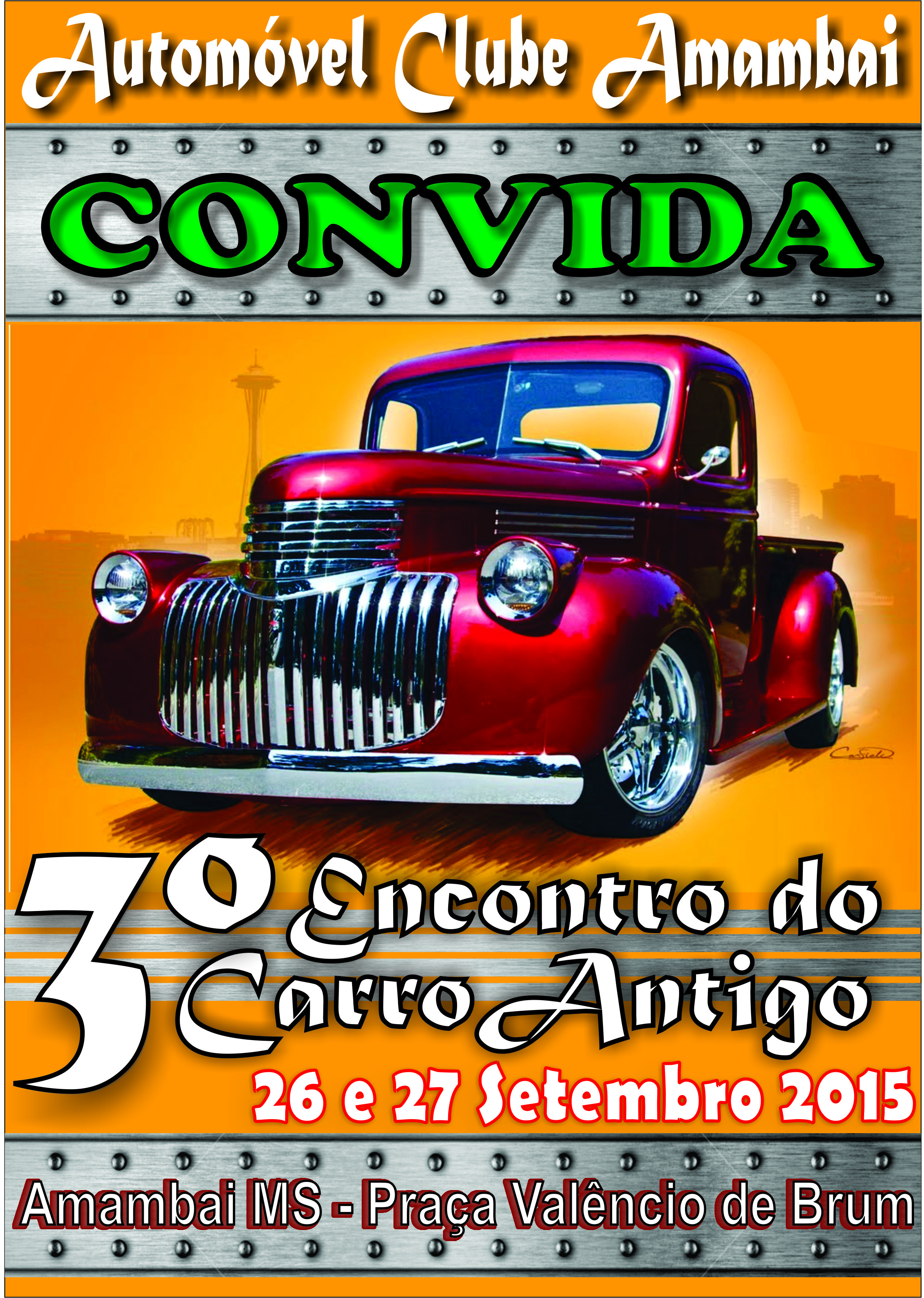Acontece nos dias 26 e 27 de setembro o 3º Encontro do Carro Antigo de Amambai Acontece nos dias 26 e 27 de setembro o 3º Encontro do Carro Antigo de Amambai