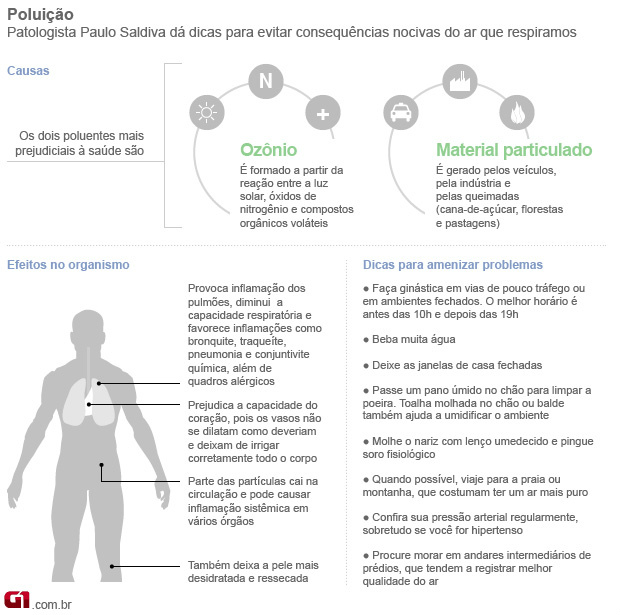 Ao menos sete capitais têm poluição maior que o recomendado pela OMS