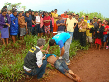 Em Dourados, índios reivindicam construção de postos de polícia Em 9 de fevereiro, Josivaldo foi morto a golpes de facão e pauladas pelo corpo (Foto: Osvaldo Duarte)
