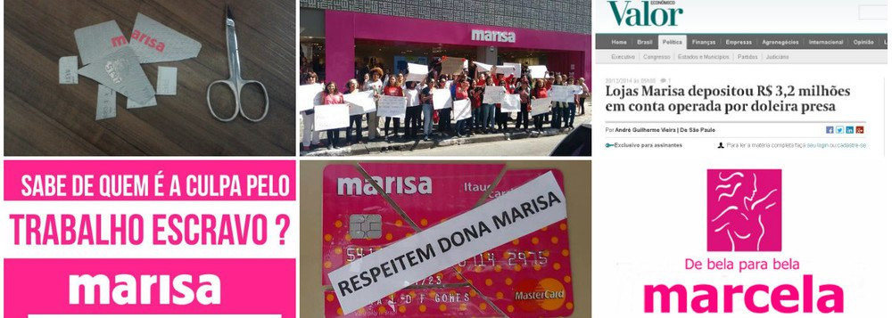  nas redes sociais, usuários divulgaram fotos dos cartões da loja quebrados, resgataram denúncias de trabalho escravo contra a empresa e ainda uma denúncia de que ela operou com uma doleira presa na Lava Jato / Foto: Divulgação