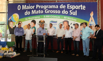 O prefeito de Amambai, Sérgio Barbosa, esteve em Campo Grande nesta segunda-feira (4) para o lançamento do projeto Segundo Tempo. 