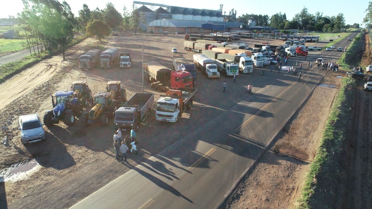 Paralisação dos caminhoneiros de 2018 /Foto: Amambai Noticias