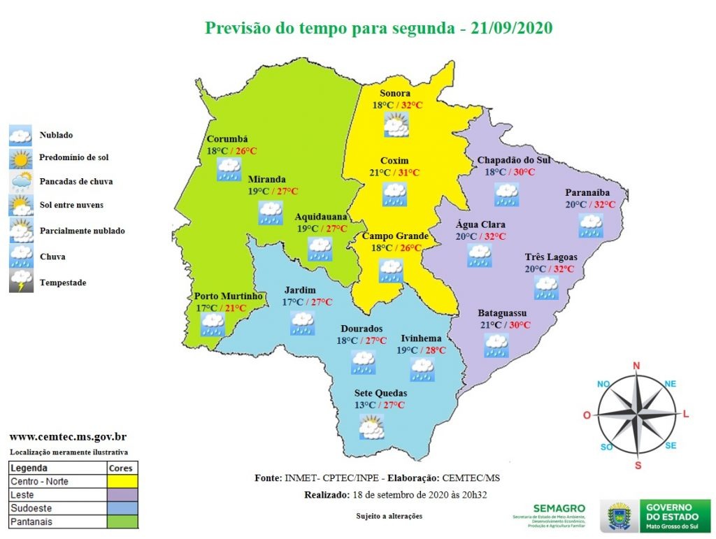 Mudança de estação aumenta áreas de instabilidade em Mato Grosso do Sul