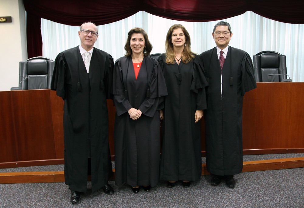 Desembargadora federal Therezinha Cazerta é eleita presidente do TRF3 Desembargador federal Nery Júnior; desembargadora federal Cecília Marcondes, atual presidente do TRF3; desembargadora federal Therezinha Cazerta, presidente eleita; e desembargador federal Carlos Muta