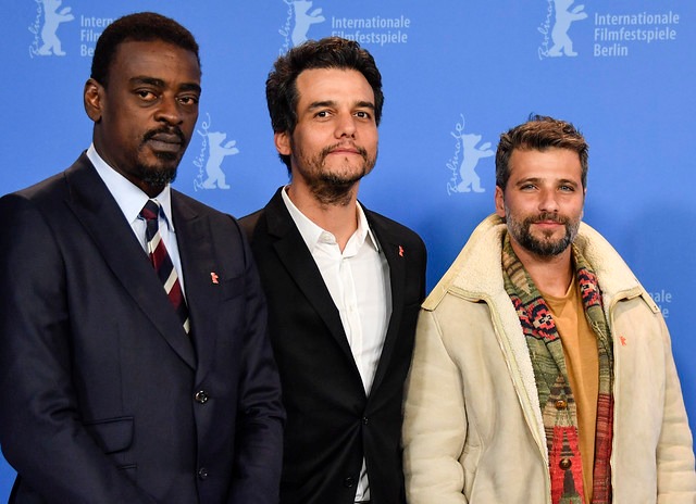 Seu Jorge, Wagner Moura e Bruno Gagliasso representam o filme no Festival Internacional de Cinema de Berlim / Foto: John MacDougall / AFP