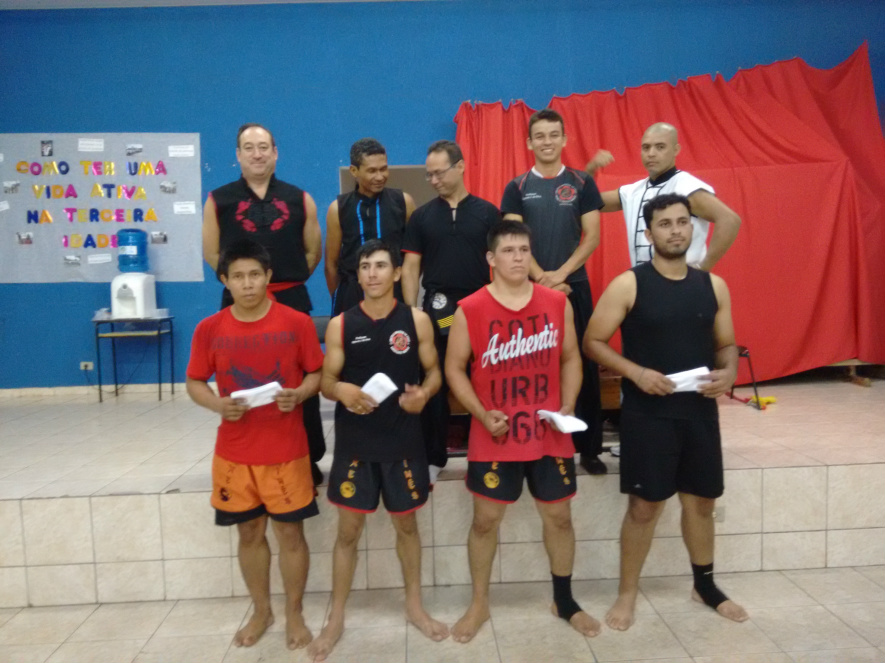 Alunos de kung fu da escola Dragões de Fogo passam por exame de faixa Atletas do boxe chinês / Foto: Assessoria