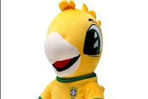 Confederação Brasileira de Futebol lança mascote oficial Com 33 centímetros de altura, 17 de comprimentos e 18 de profundidade, feita de pelúcia hipoalérgica 100% poliéster