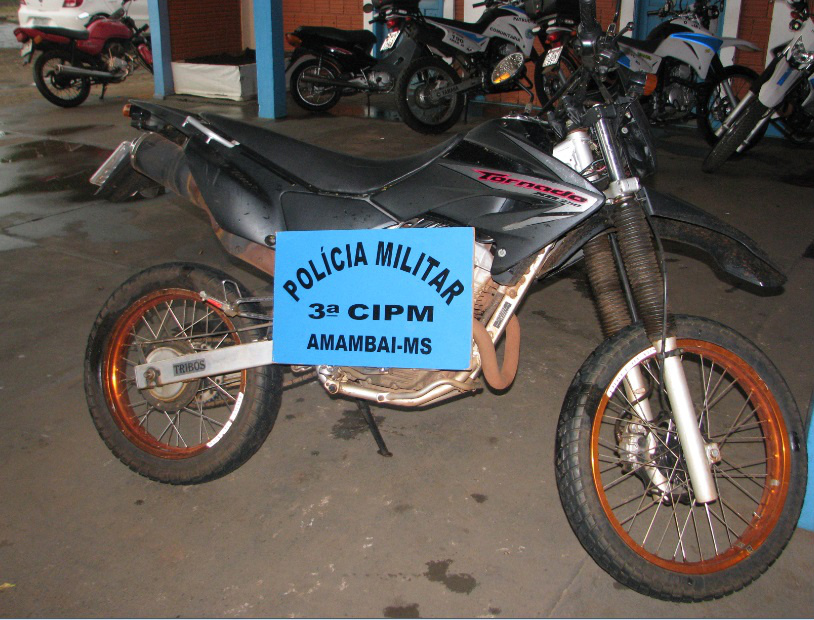 PM recupera em Amambai moto furtada em Dourados