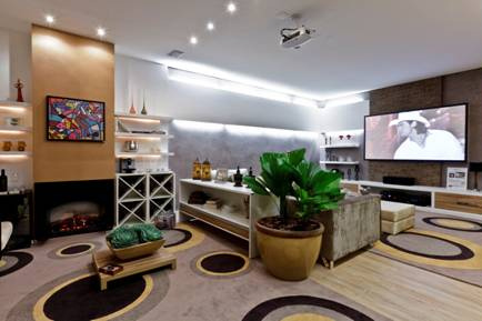 Casa Cor MS 2011: Home Theater ganha conforto acústico e praticidade com ePiso Casa Cor MS 2011: Home Theater ganha conforto acústico e praticidade com ePiso