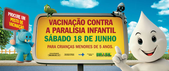 Campanha de vacinação contra paralisia infantil inicia no dia 18 de junho Campanha de vacinação contra paralisia infantil inicia no dia 18 de junho