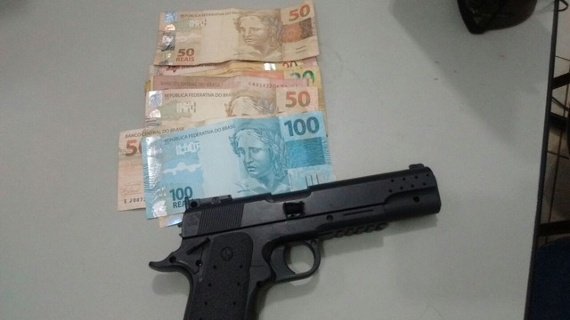 Valdinei Francisco de Lima foi encontrado portando R$ 536,00 e uma pistola de brinquedo / Foto: Divulgação