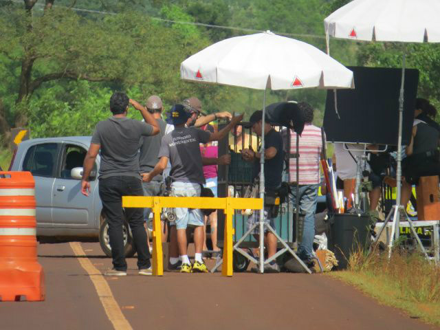 Produção do filme movimentou vários pontos de Dourados (Foto: Arquivo/Dourados News)
