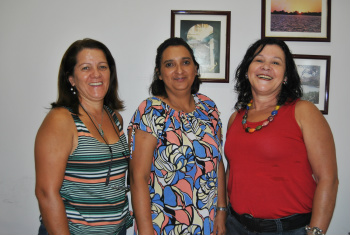 Não se nasce mulher: torna-se (E/D)Olga, Marli e Elza, presidente, vice e secretária do Simted de Amambai.