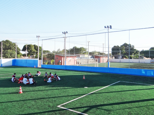 União Esporte Clube realiza confraternização com alunos da escola de futebol Além da escolinha de futebol o clube oferece locação de dois campos de futebol society / Foto: Moreira Produções