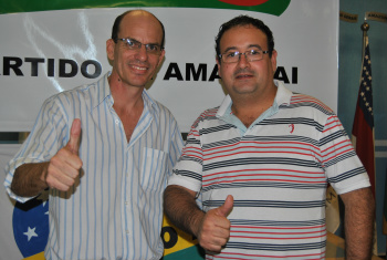 Prefeito e vice-prefeito eleitos de Amambai, Sérgio Barbosa e Dr. BandeiraFoto: Moreira Produções