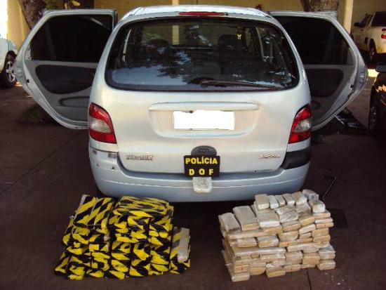 DOF apreende 90 kg de maconha e 1 kg de pasta base de cocaína