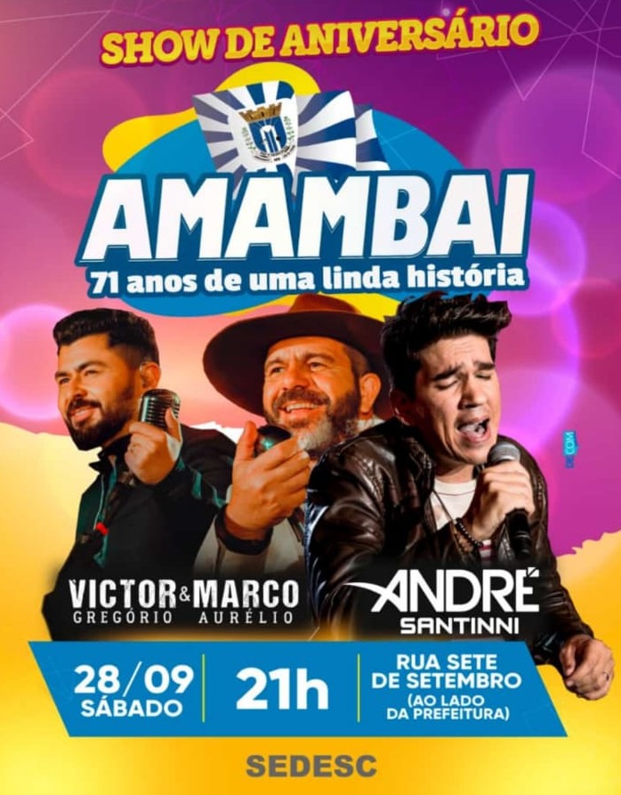 Agenda de eventos para Amambai e região