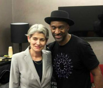 Irina Bokova e Marcus Miller. Foto: Unesco