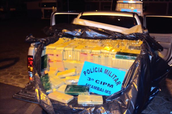 PM apreende 1,5 t de maconha em Amambai