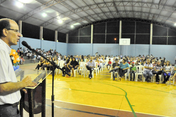 Obras na escola Maria Bataglin foram inauguradas nessa quarta-feira (23) Prefeito Sérgio Barbosa. Boa gestão dos recursos próprios possibilitou as melhorias na Escola / Foto: Decom