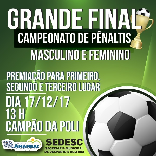 Final do Campeonato de Pênaltis deve movimentar Amambai neste domingo (17) O evento acontece a partir das 13h / Foto: Moreira Produções