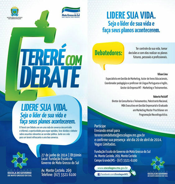 Escola de Governo realiza 3ª edição do Tereré com Debate no dia 27