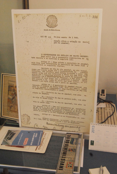Documento de fundação do município, uma das obras arquivadas no museu / Foto: Moreira Produções.